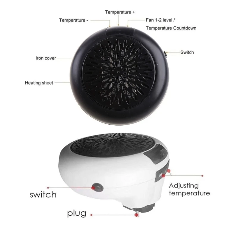 350W พัดลมไฟฟ้า เครื่องทำความร้อน Dropshipping