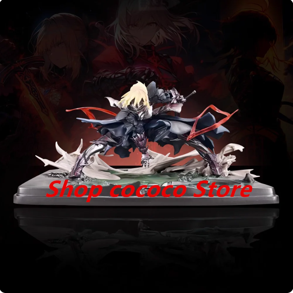 

Fatenight Fate Night Black Stubby Saber Gk Fighter Ручная аниме-статуя Модель Подарок Квадратный элемент Коллекционная фигурка