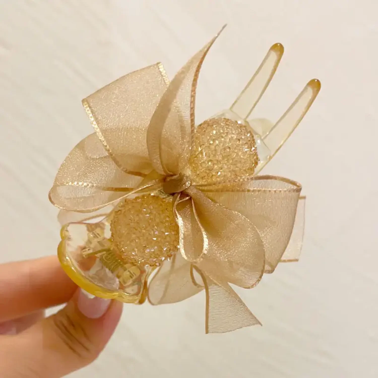 Malha arco hairpin moda feminina strass cor sólida preto champanhe hairpin acessórios para o cabelo pente pino garra clipe barrette