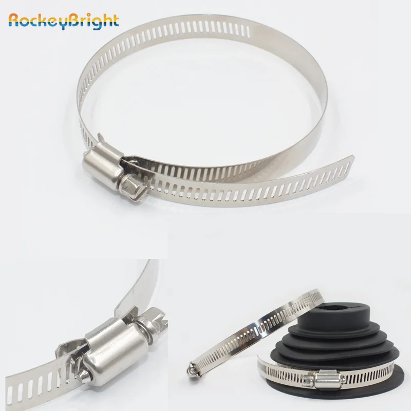 

Rockeybright 2 шт. Регулируемый Нержавеющая сталь внешний стопорный внешний стопорное кольцо зажим для автомобильного Пылезащитный чехол клетка зажимы пылезащитных колпачков