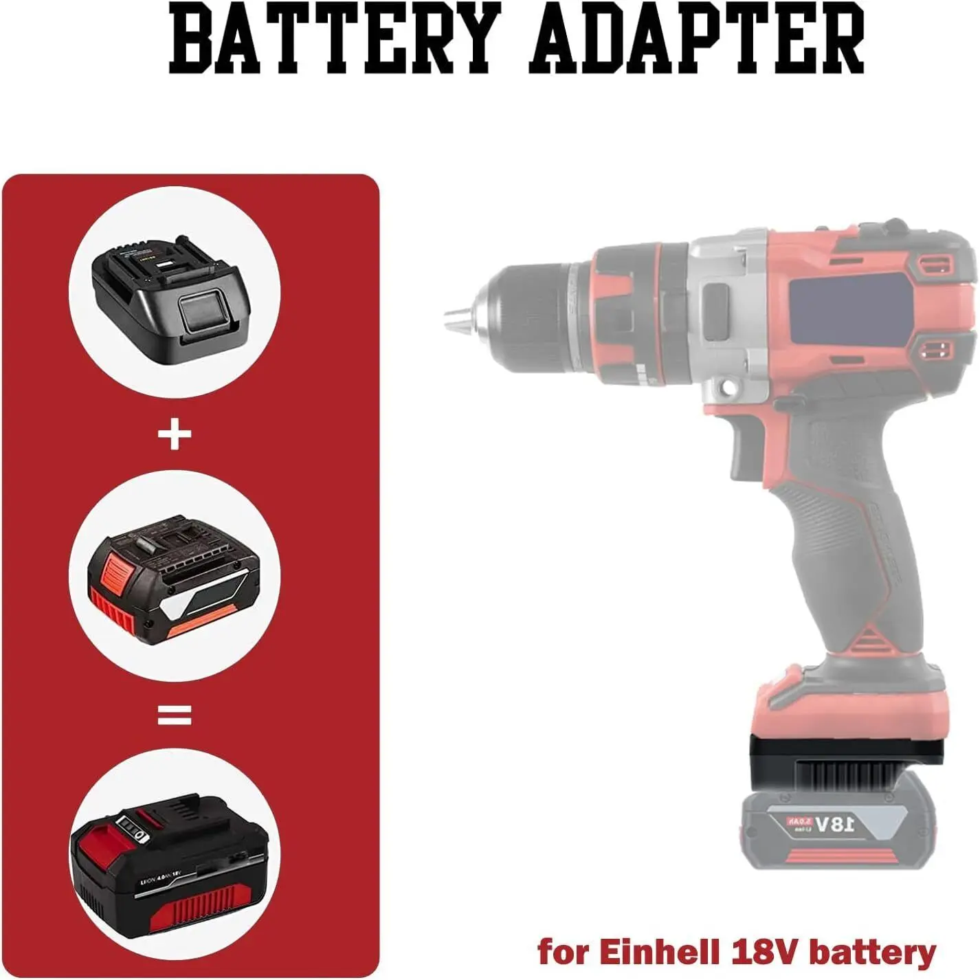 Battery Adapter for Bosch 18V GBA Li-ion Battery Converter to for Einhell 18V Lithium battery Power Tools Drill