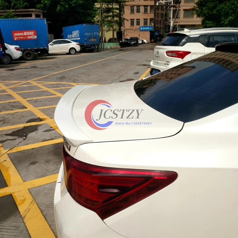 For Crown 14th  2014-2018 Toyota Crown ROOF Spoiler ABS plastic Material Car Rear Wing Color Rear Spoiler