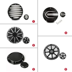 Motorcycle Black CNC Derby Timing Timer Cover for Harley Road King Softail Dyna FLHRS FLTFB CNC 5 Holes 99-15