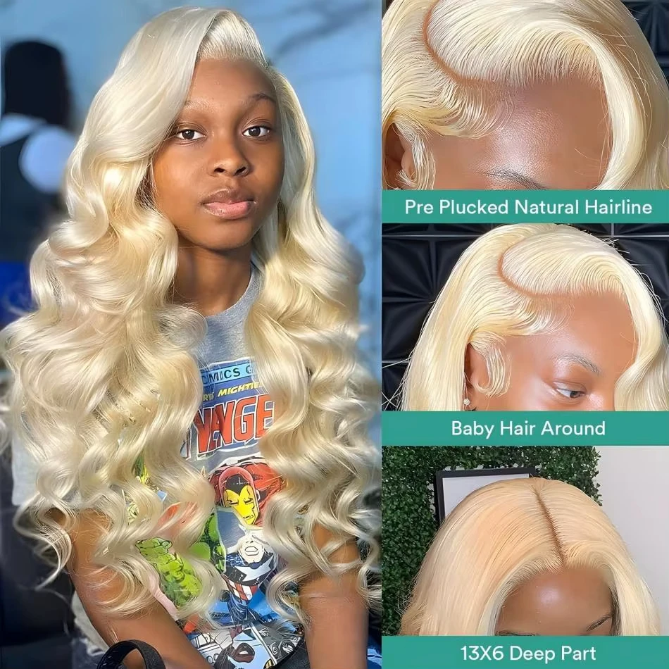 13x4 HD Lace Front Wig 180 Den - огляд і ціна 613 Blonde Body Wave Lace Front Wig