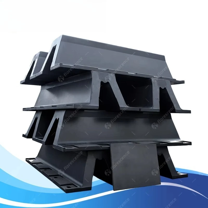 High energy absorbing natural rubber black marine arched collision plate, customizable size, for port and ship protection