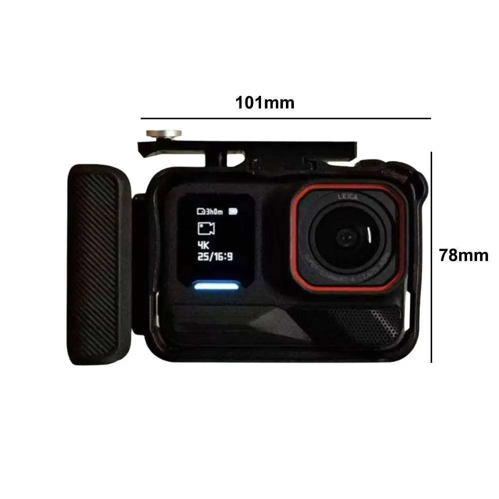 3D Printing Action Camera Grip Handle Quick Release Shutter Button Street Grip Vlog Holder Plastic for Insta360 Ace Pro 2