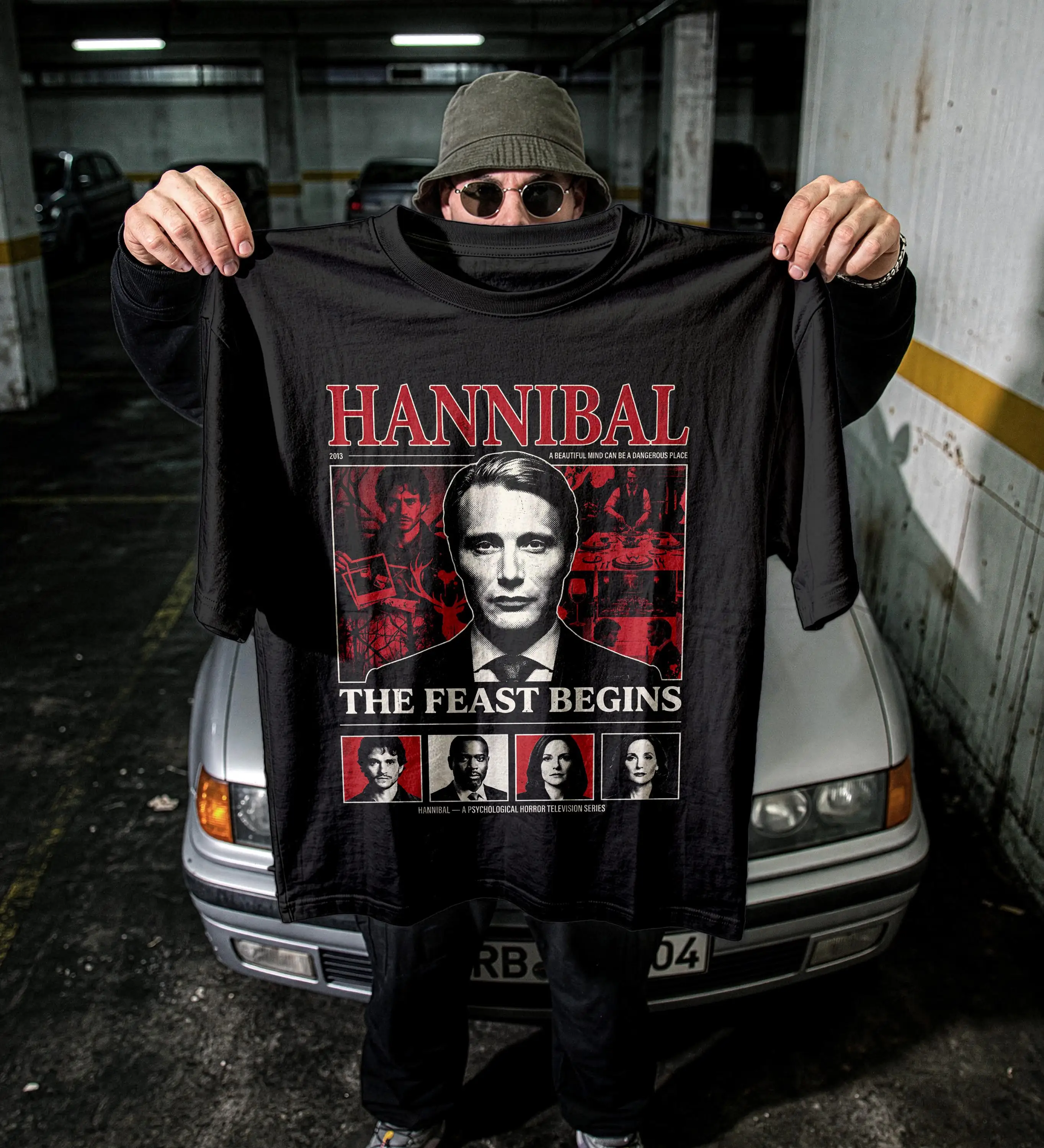 Hannibal 2013 Shirt, Mads Mikkelsen TV Series Tee, Psychological Horror Graphic,  1717