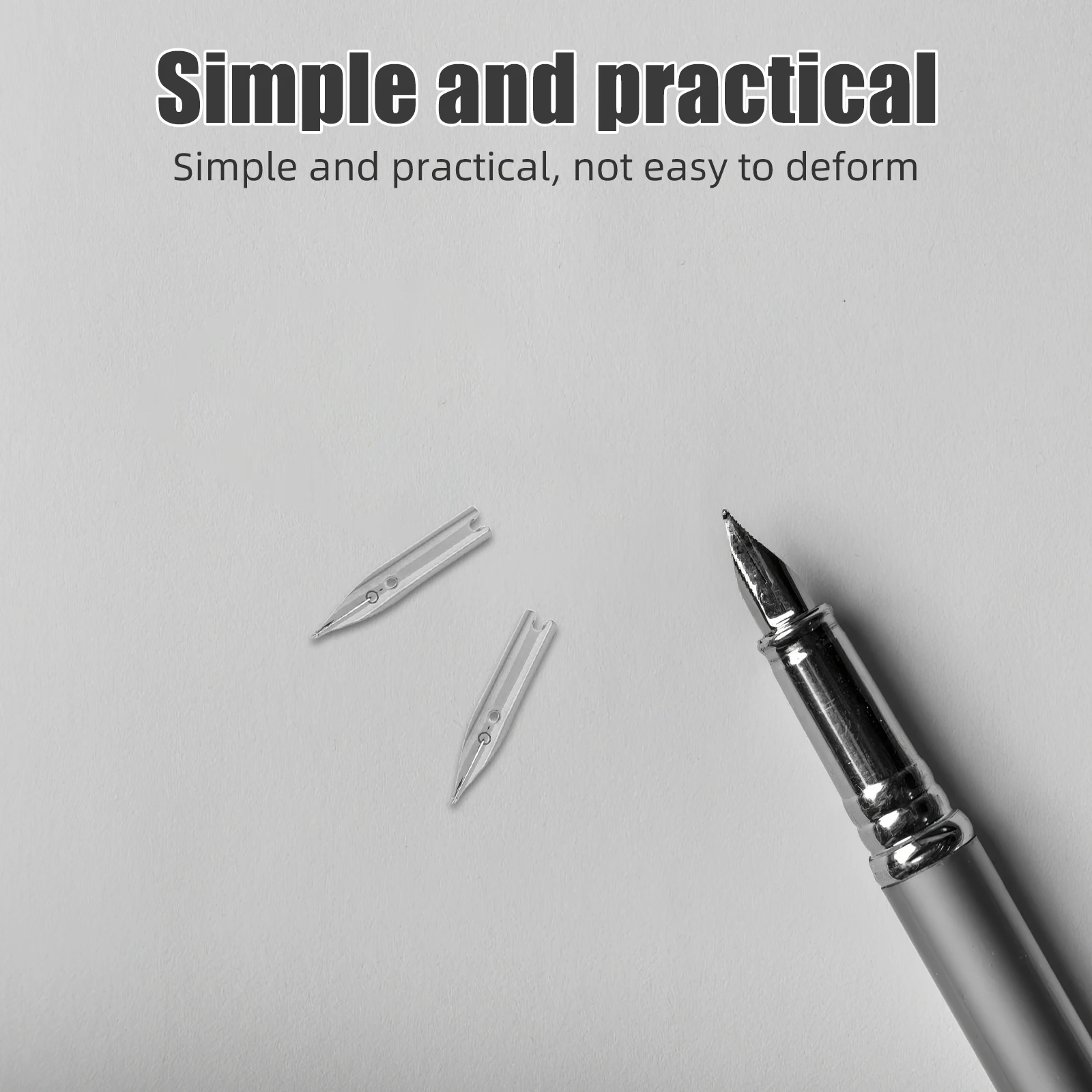 

40pcs Dip Pen Nibs 0.38mm 0.5mm Metal Fountain Pen Tips Replaceable Writing Accessories Students Painting Spare Parts