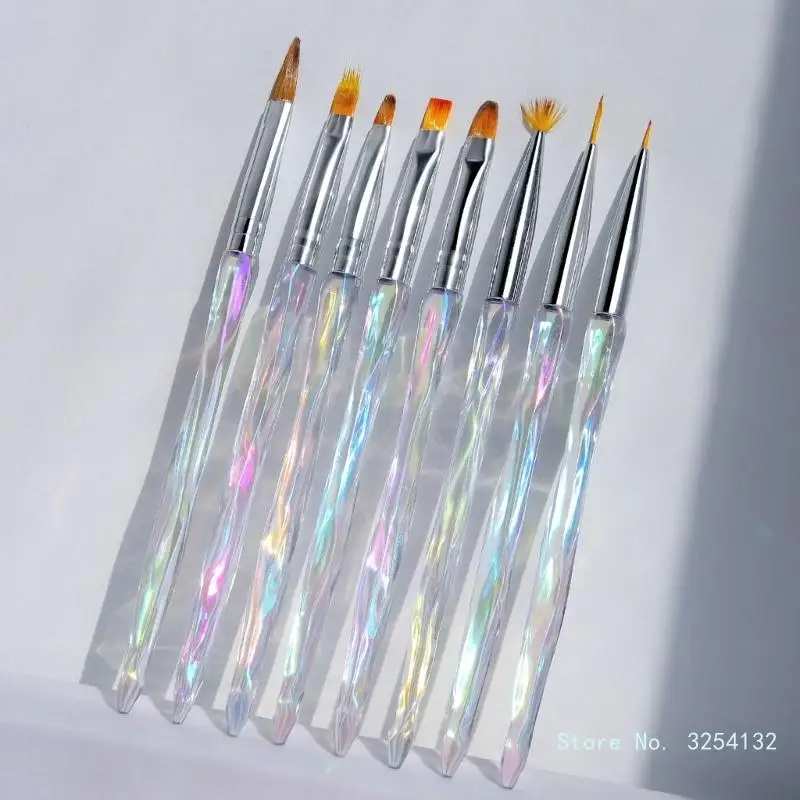

8 Pcs/Set Nail Liner Brushes Nail Design Painting Brushes Nail Art Brushes Nail Dotting Pen for DIY Manicure Salon Home