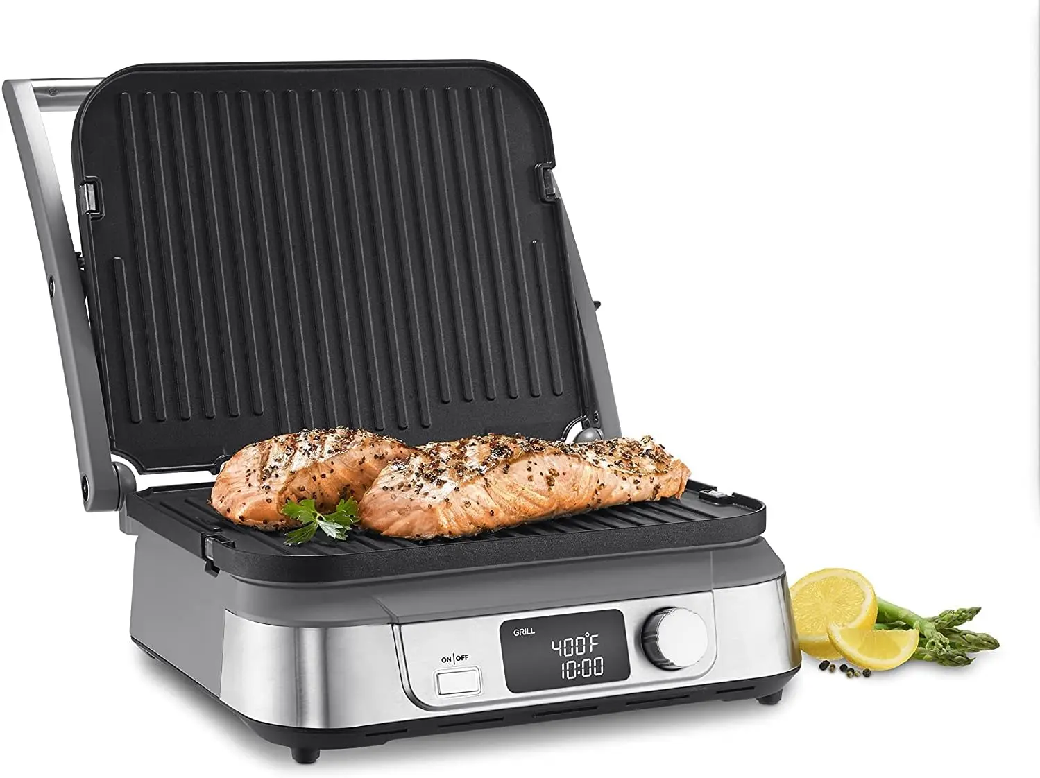 GR-5BP1 Electric Griddler FIVE,Grill Enjoy 5-in-1 Functions,LCD Display,Wide Temperature Range and Sear Function,Stainless Steel