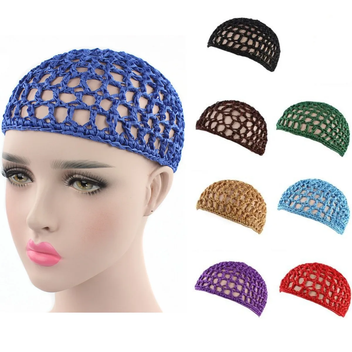 Beanie Hat Turkish Muslim Women's Islamic Kufi Taqiya Takke Peci Skull Cap Prayer Saudi Arabia Hollow Out Knit Accessories