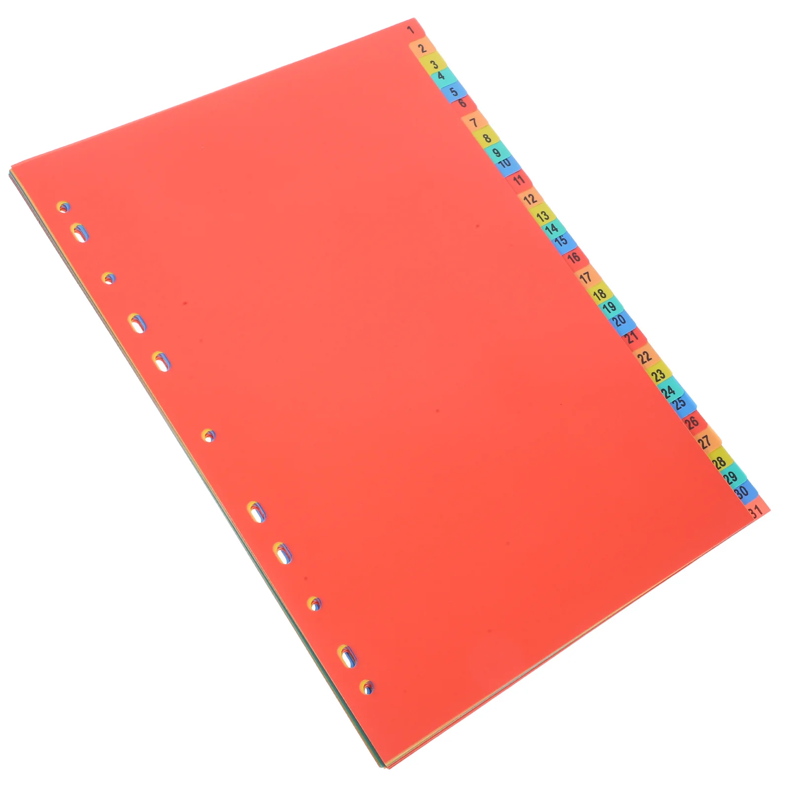 

1 Set A4 Plastic Colored Paper Index Divider Loose-Leaf Binder Dividers Punched Holes For Document Organization Notepad Tabs