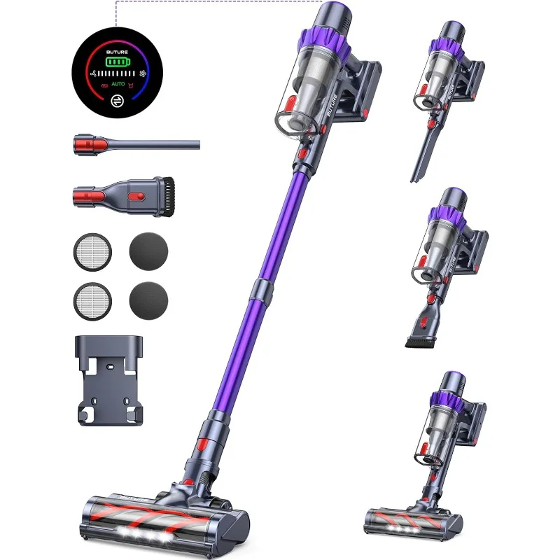 

BuTure Cordless Vacuum Cleaner, 38Kpa 450W Stick Vacuum with Brushless Motor, Anti-Tangle Vacuum Cleaner