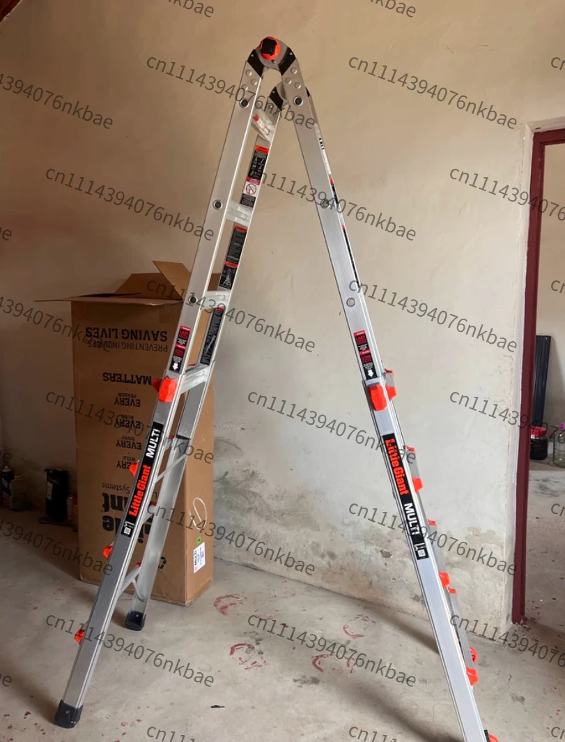Folding Telescopic Herringbone Step Ladder, Thickened Multipurpose Climbing Ladder for Home Outdoor Engineering Construction Use