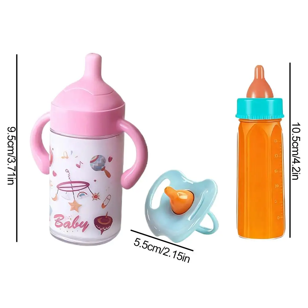 Magic Disappearing Doll Feeding Set Vanishing Milk Bottle Pacifier Utensils Simulation Pretend Play Housekeeping Toys Decor Gift