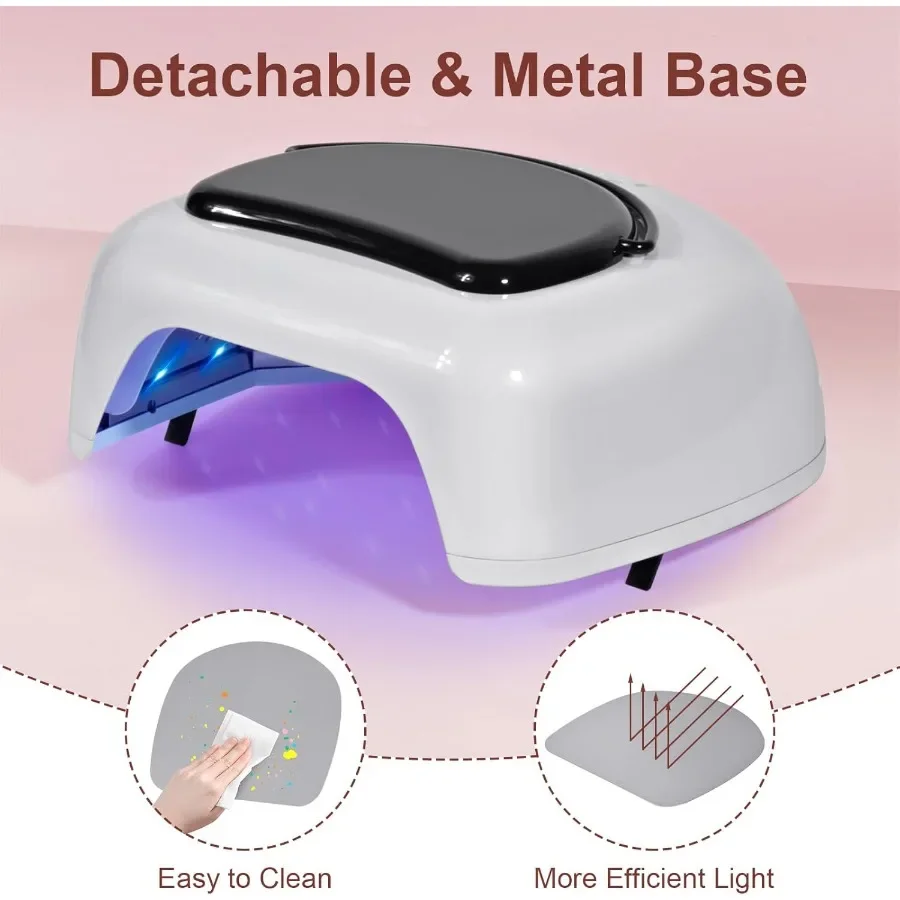 Professionele oplaadbare 96W UV LED-nagellamp Draadloze nageldroger met 4 timerinstellingen Draagbaar ontwerp Automatische sensor Snelle uitharding