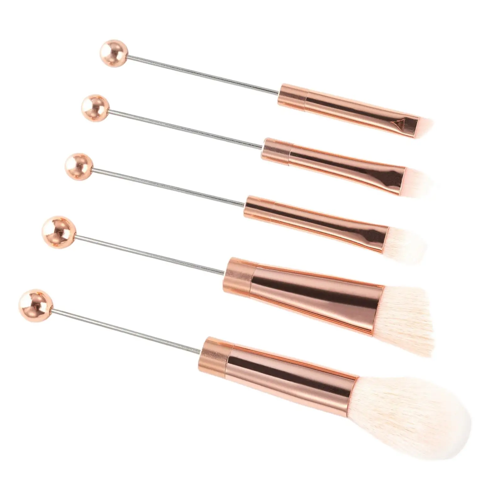 Ensemble de pinceaux perlés pour fard à barrage, pinceaux de maquillage professionnels pour la routine de beauté des femmes, 5 pièces