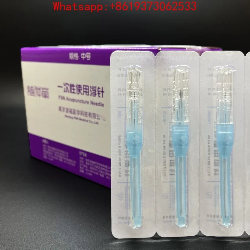 fu-zhonghua-disposable-medium-floating-needle-pifu-acupuncture-needle-light-blue