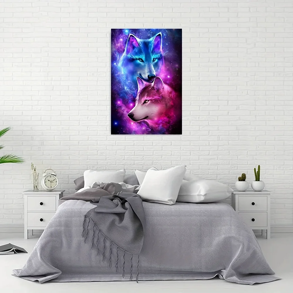 1pc, Wolf Canvas Wall Art - Stunning Home Decor for Bedroom, Living Room, and Bathroom - No Framing Required