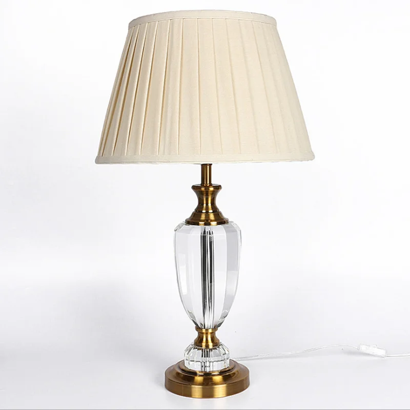 neoclassical European crystal desk lamp environmentally friendly new decoration fashion living room bedroom study model room