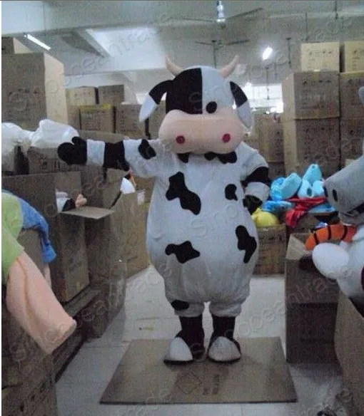 Disfraz de Mascota de vaca para adulto, traje de cuerpo completo, utilería para Halloween y Navidad, novedad