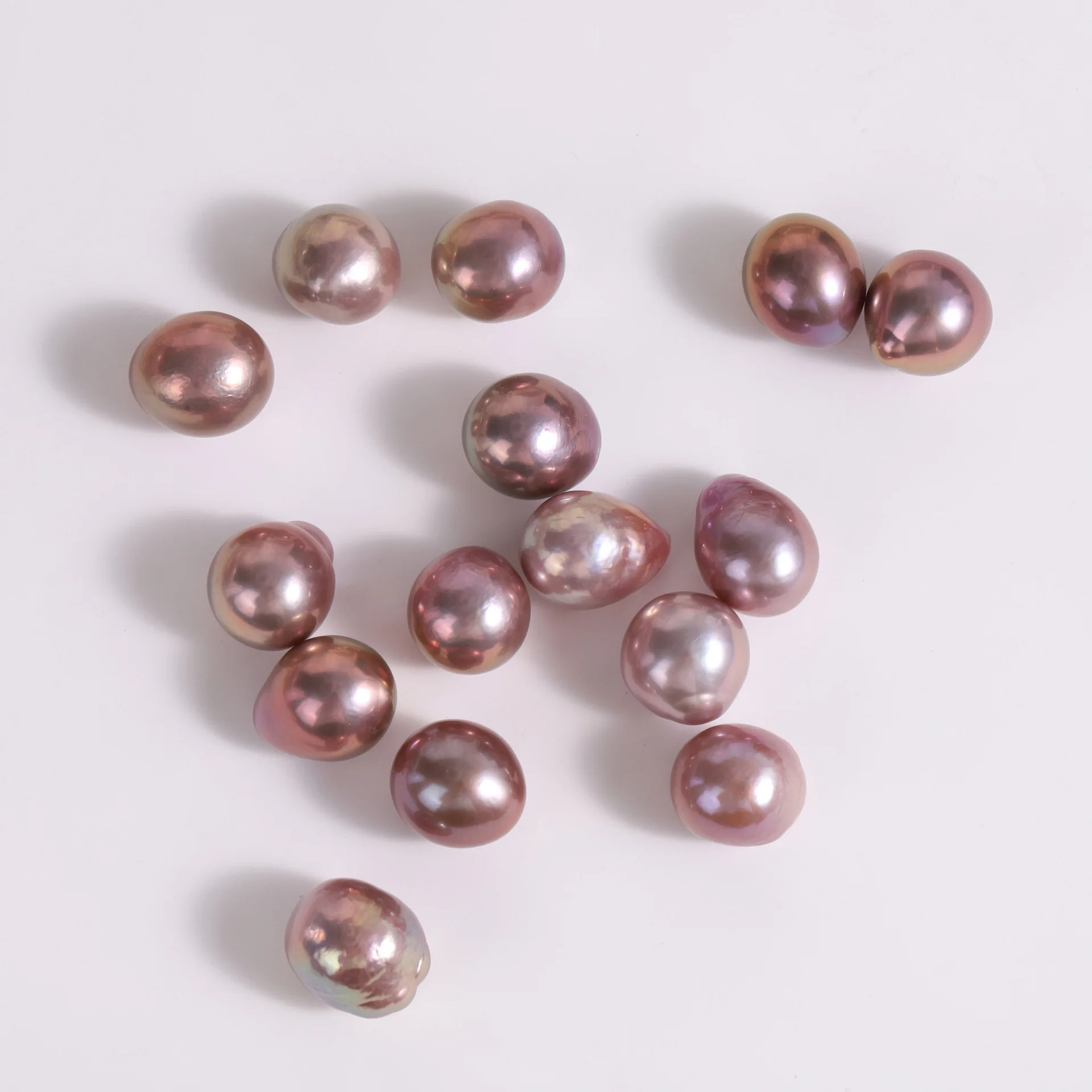 

Natural Freshwater baroque Purple 11-12mm Edison water drop pearls Loose beads for jewelry Making accessory wholesale