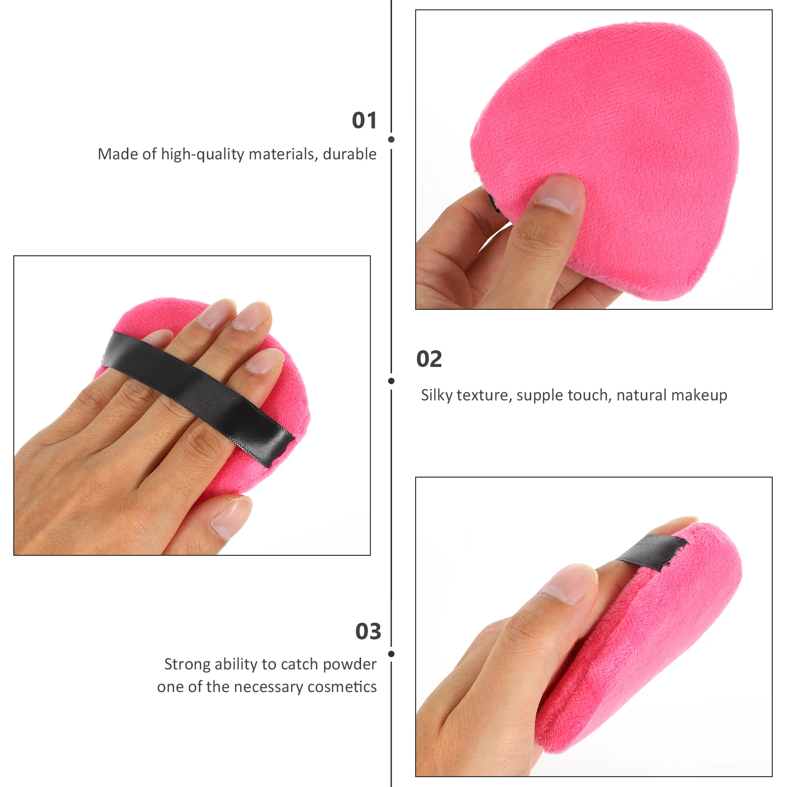 Coussin de maquillage en coton pur, 8 pièces, bouffant sec, économie de poudre, petit outil confortable, cosmétiques en forme de goutte, poudre libre