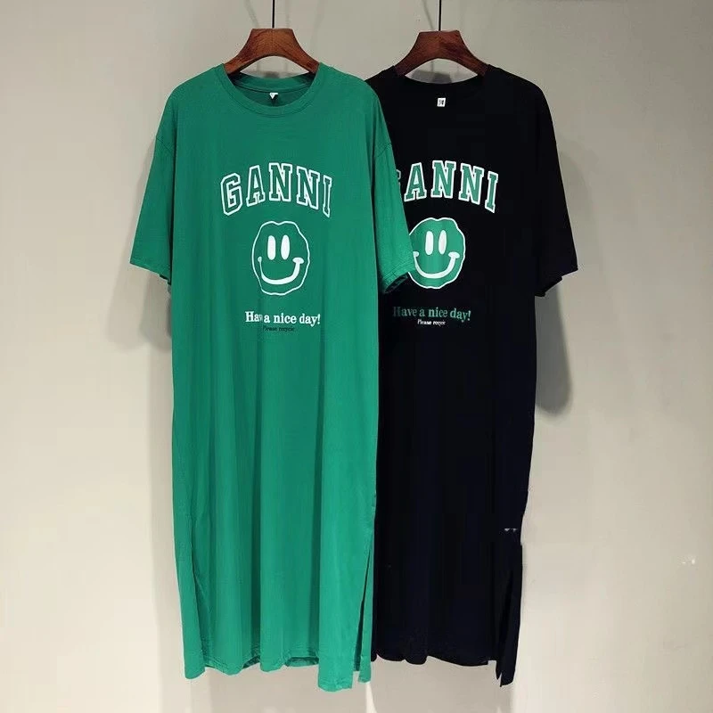 

Summer Korean Sle Loose Casual ort Sve T-irt Lazy Home Clothes Can Be Worn outside Middle Length Skirt for Young Women