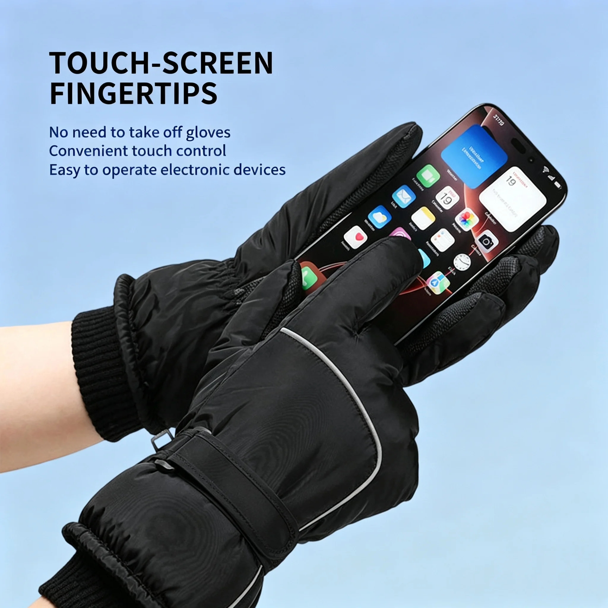 男性用・女性用プロフェッショナル冬用サーマルスキーグローブ  - Touch Screen Gloves のレビューと価格