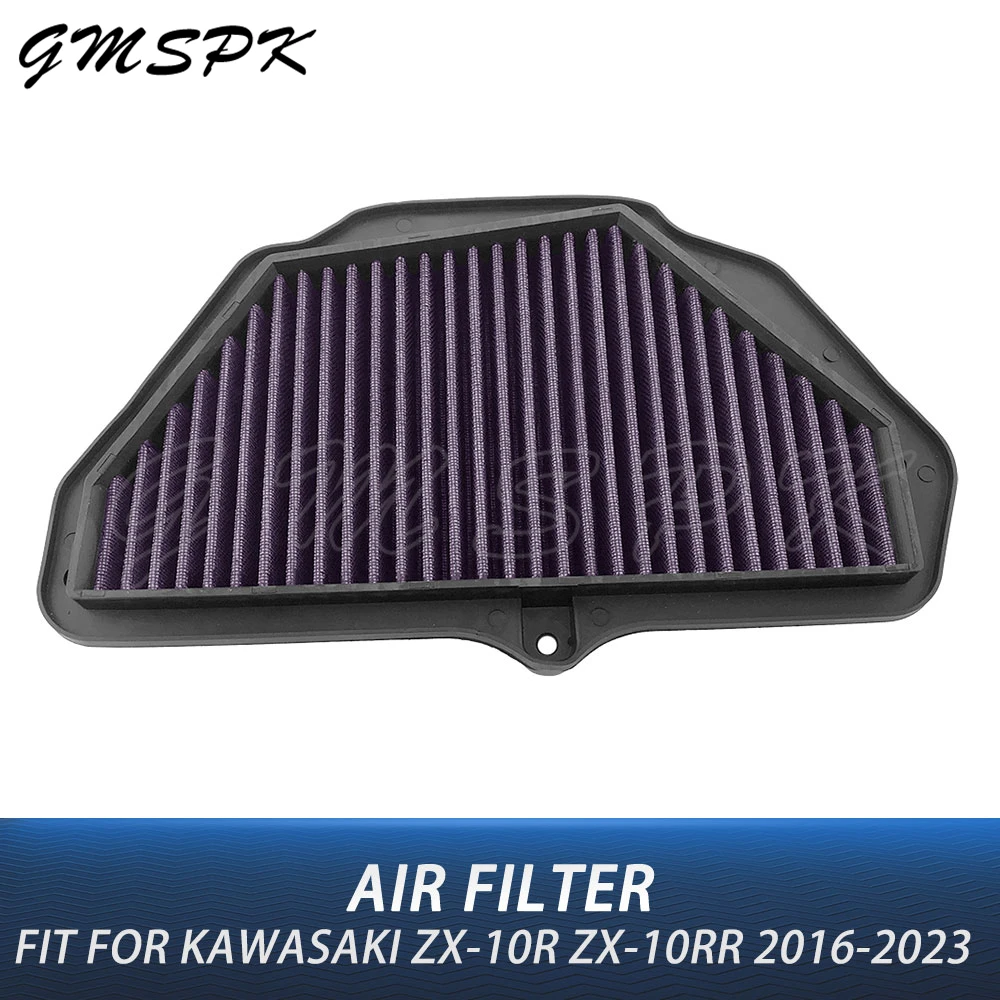 Motorcycle Air Filter Fit for Kawasaki Ninja ZX-10R ZX-10RR ZX1000 ZX10R ZX10RR ABS 2016 2017 2018 2019 2020 2021 2022 2023