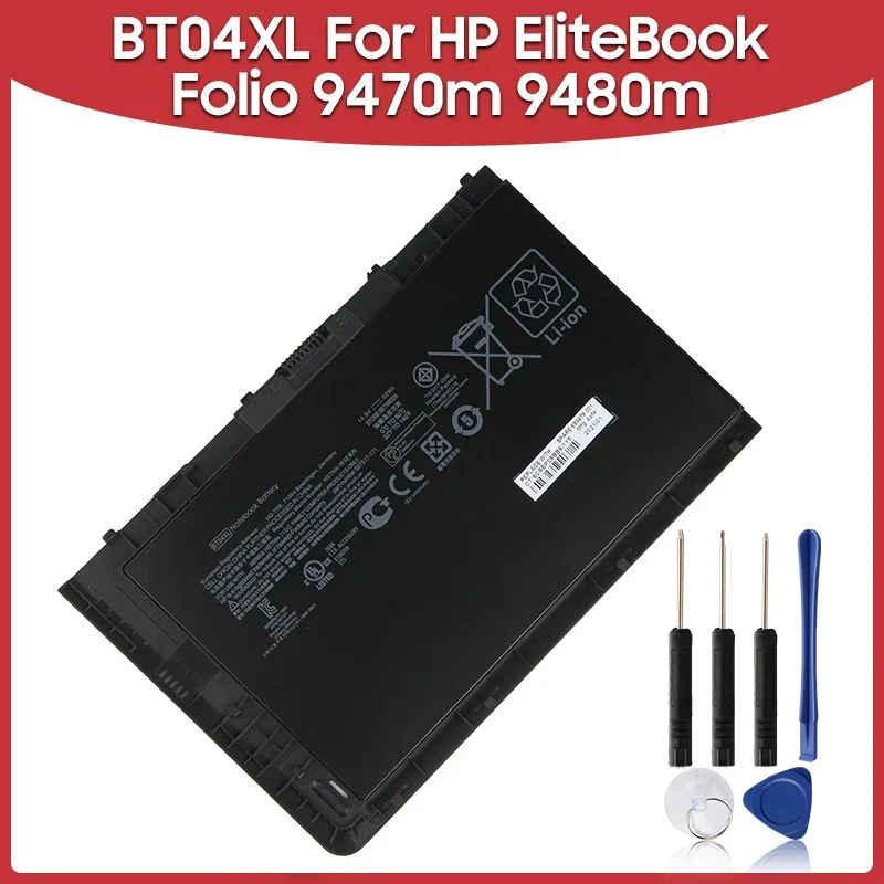 

Replacement Battery 3400mAh BT04XL For HP EliteBook Folio 9470m 9480m BA06XL H4Q47AA 687945-001 Rechargeable Batteries