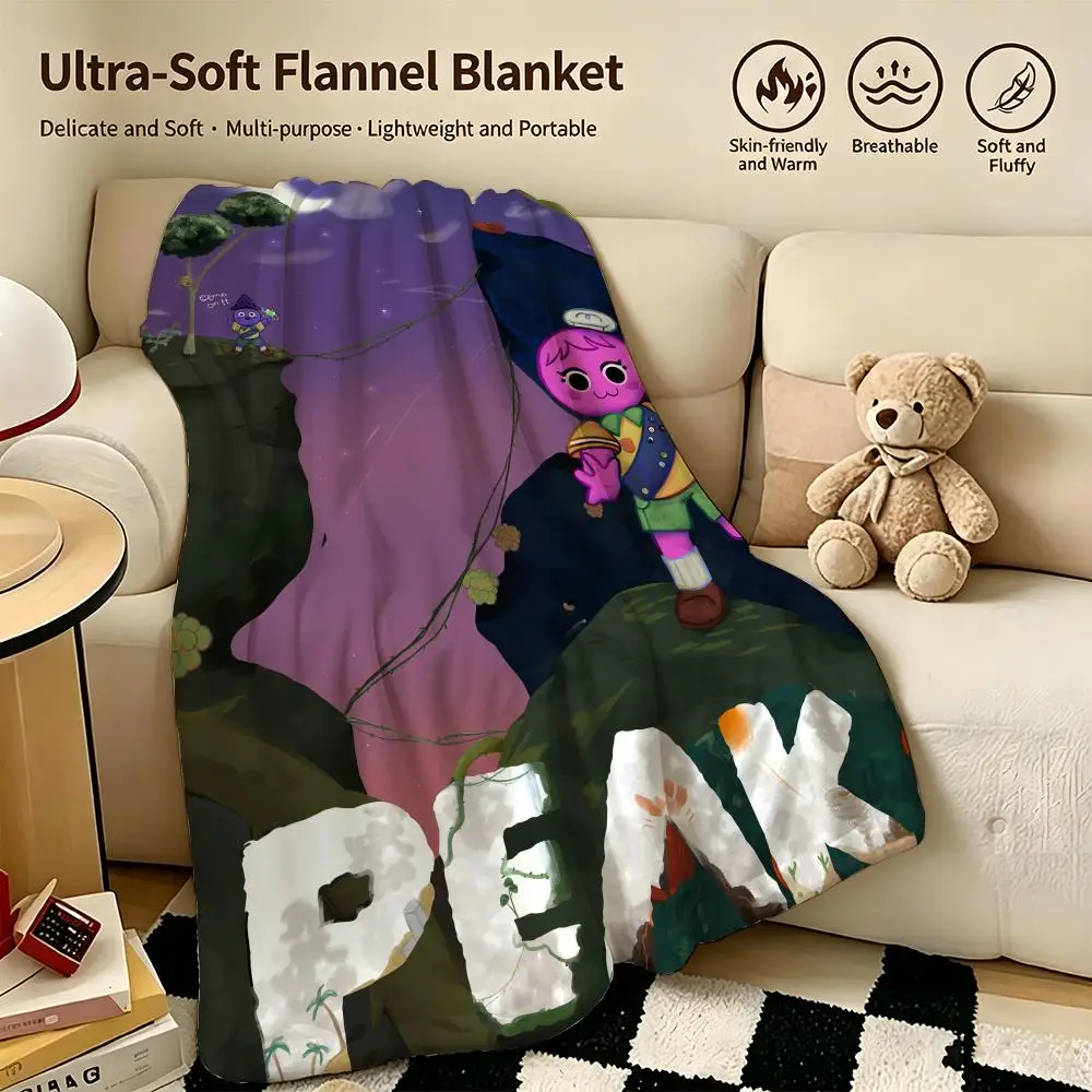 brand P-PEAK-k Throw Warm Soft Flannel Blanket, Multi-use for Sofa Bed Camping Travel Nap