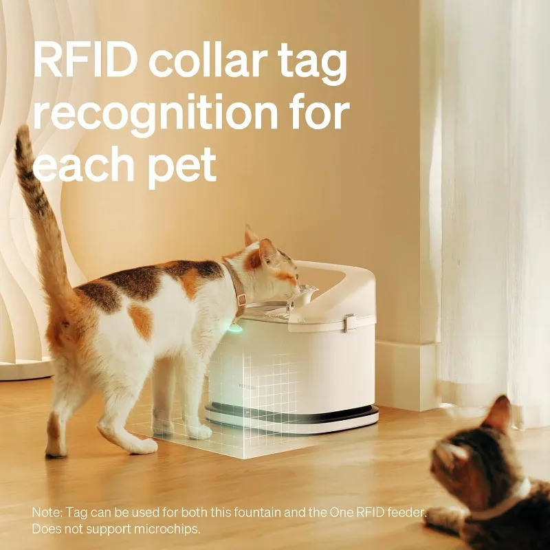 RFID自動給餌器＆ウォーターファウンテン – 首輪タグで起動、複数ペットの家庭向けにパーソナライズされた給餌と新鮮な水