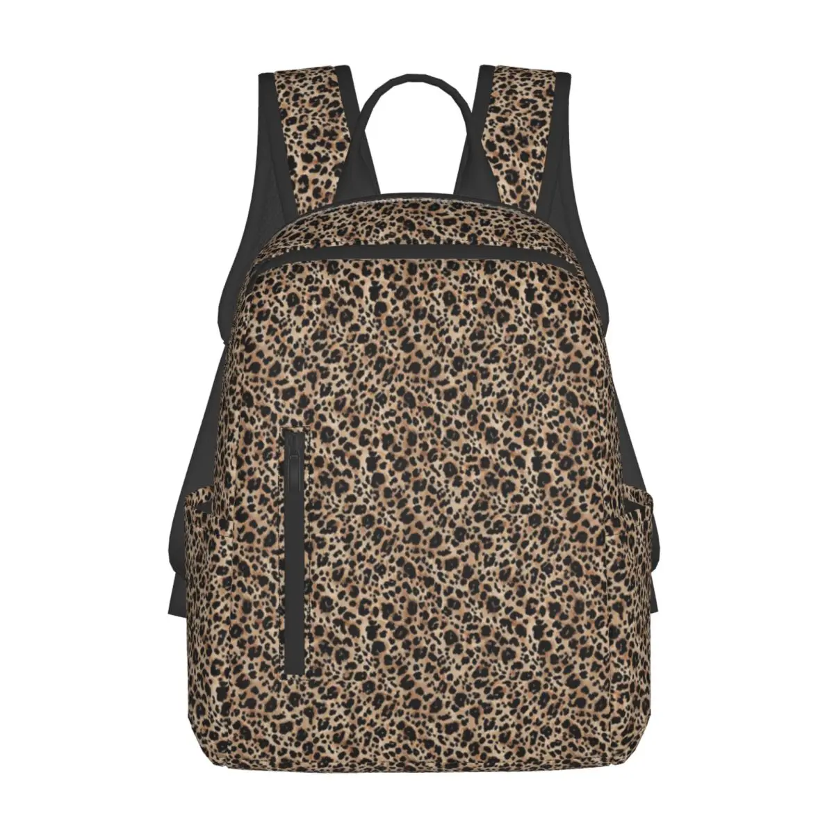 

Brown Leopard Pattern Backpack Daypack Large Capacity Boys Girls BookBag School Bag Shoulder Bags for Men Women