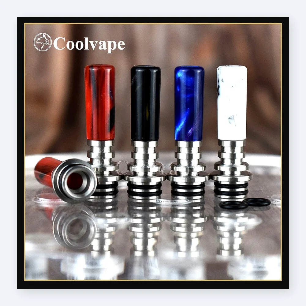 510 MTL Drip Tip for Dvarw MTL FL RTA, Flash-e-Vapor V4.5S+, Taifun GX - Steel & Resin Material