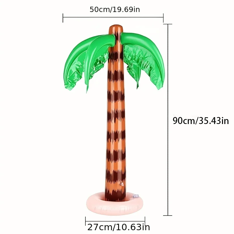 95cm aufblasbare Kokosnuss baum Außen dekoration grüne Pflanze aufblasbare Baumhof Schwimmbad Dekoration Stütze Baum – Detail 4