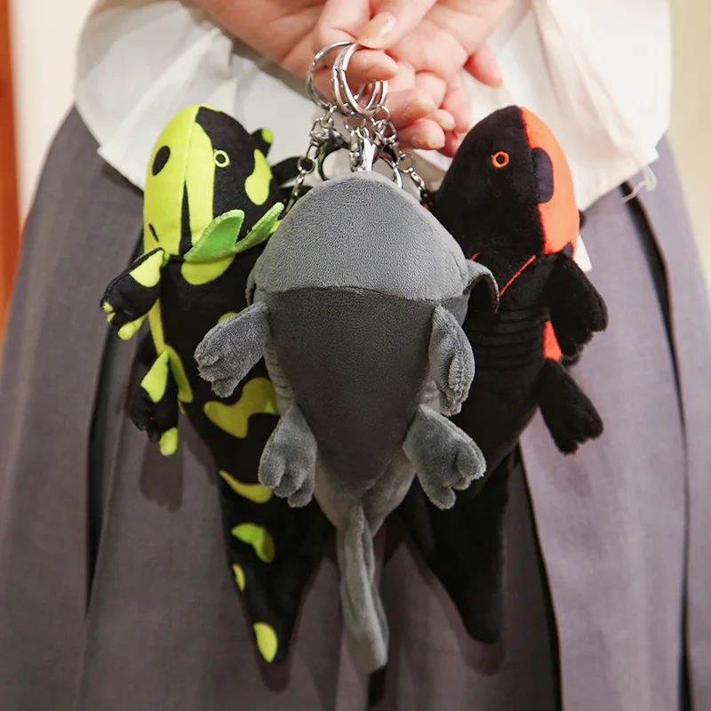 22 cm kleiner Axolotl-Plüsch-Schlüsselanhänger, Mini-süßer Salamander, Stofftier, Stofftier, Newt Kawaii, Taschenanhänger, Dekoration – Detail 4