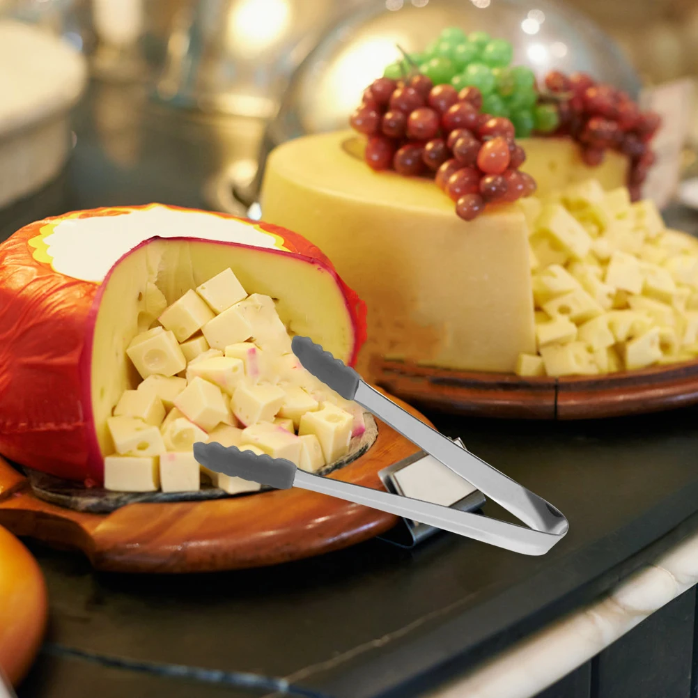 

2Pcs Ice Cube Tongs Stainless Steel Small Lightweight Sugar Cube Food Clip Practical for Buffet Bbq Restaurant