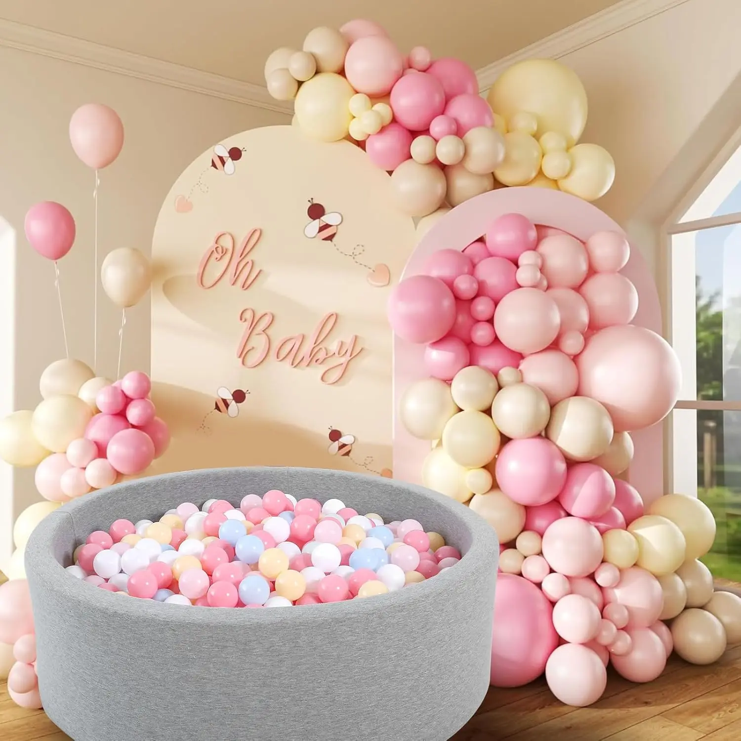 Palline a sfera 100 pezzi di colori caramelle, palline di plastica per i più piccoli Palline a prova di schiacciamento senza ftalati senza BPA in giocattoli da gioco riutilizzabili