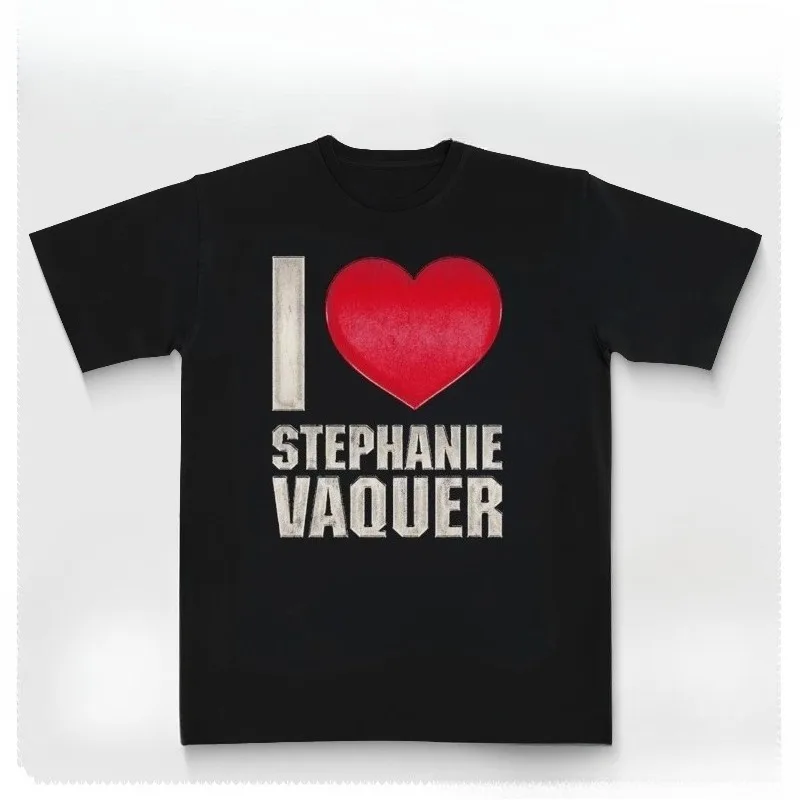 Stephanie Vaquer Merch 2026 Unisex T-shirt Men Short Sleeve Tops fashion Tee Clothes Causal Y2K Tops