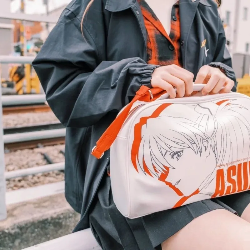 إيفا أسوكا؟ حقيبة كروس بكتف واحد من Langley Soryu Ikari Shinji حقيبة كروس إبداعية ذات قيمة عالية مطبوعة كاجوال محمولة للركاب
