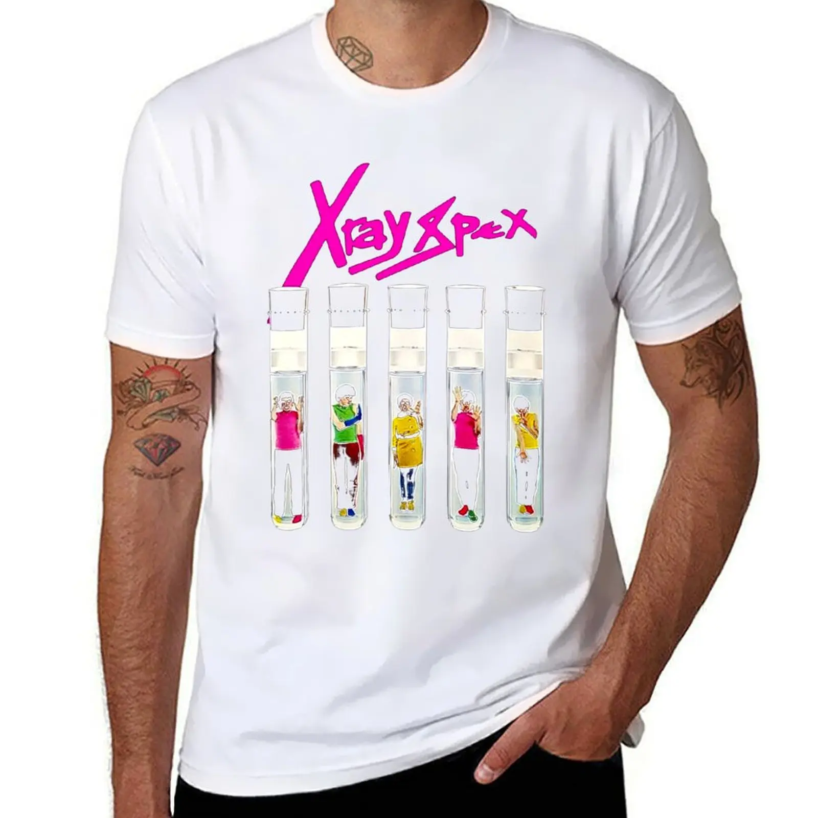 

Футболка с группой X-RAY SPEX, мужские футболки для мужчин, мужская футболка, роскошная футболка