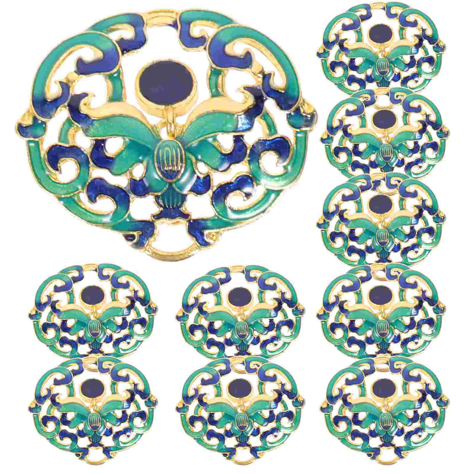 10 Pcs Peacock Enamel Pendant Decorative Charms Jewelry Making Accessories DIY Necklace Brooch for Craft Alloy