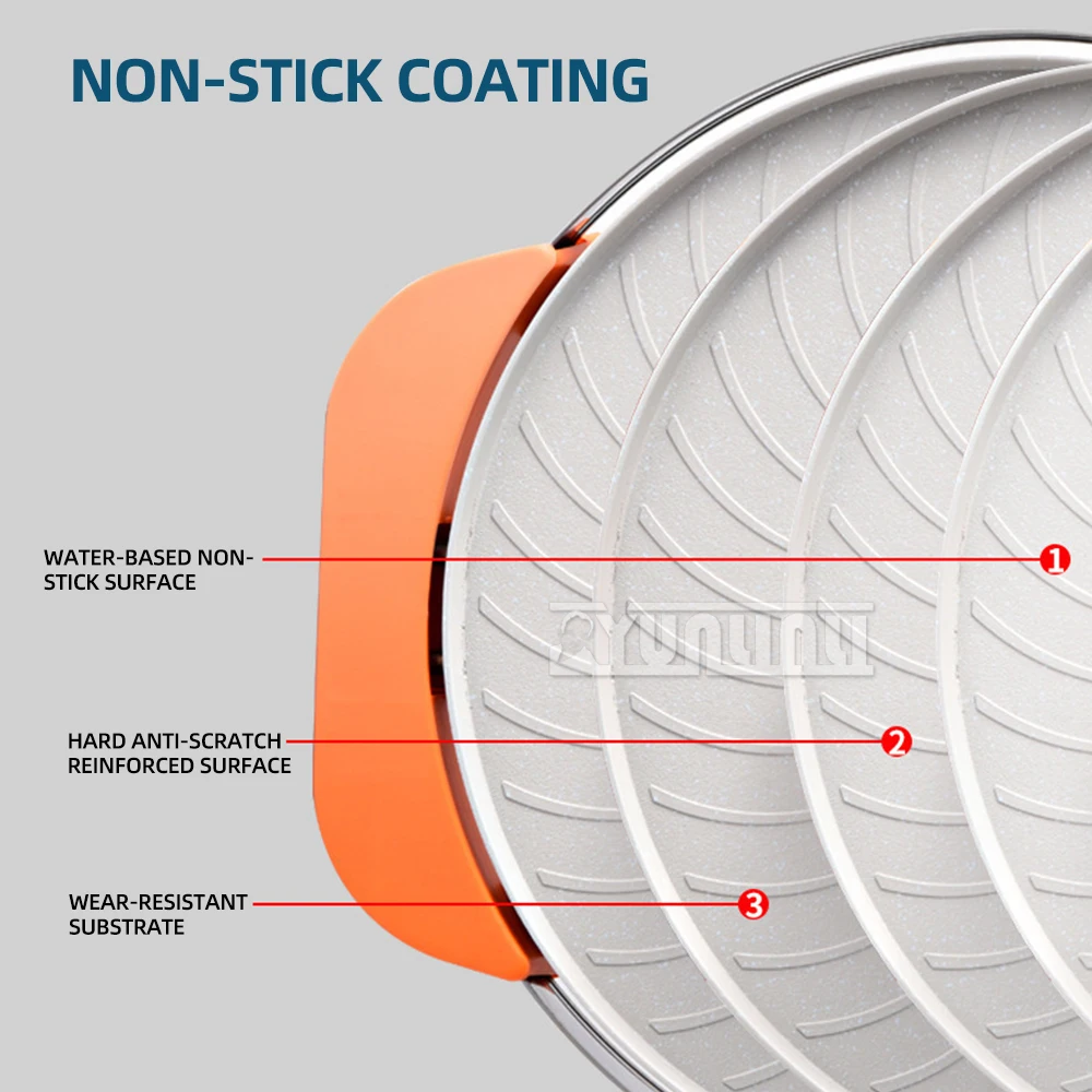Asadores Electricos-Marmite électrique portable, gril rôti frit, tout-en-un, ménage, antiadhésif, outils