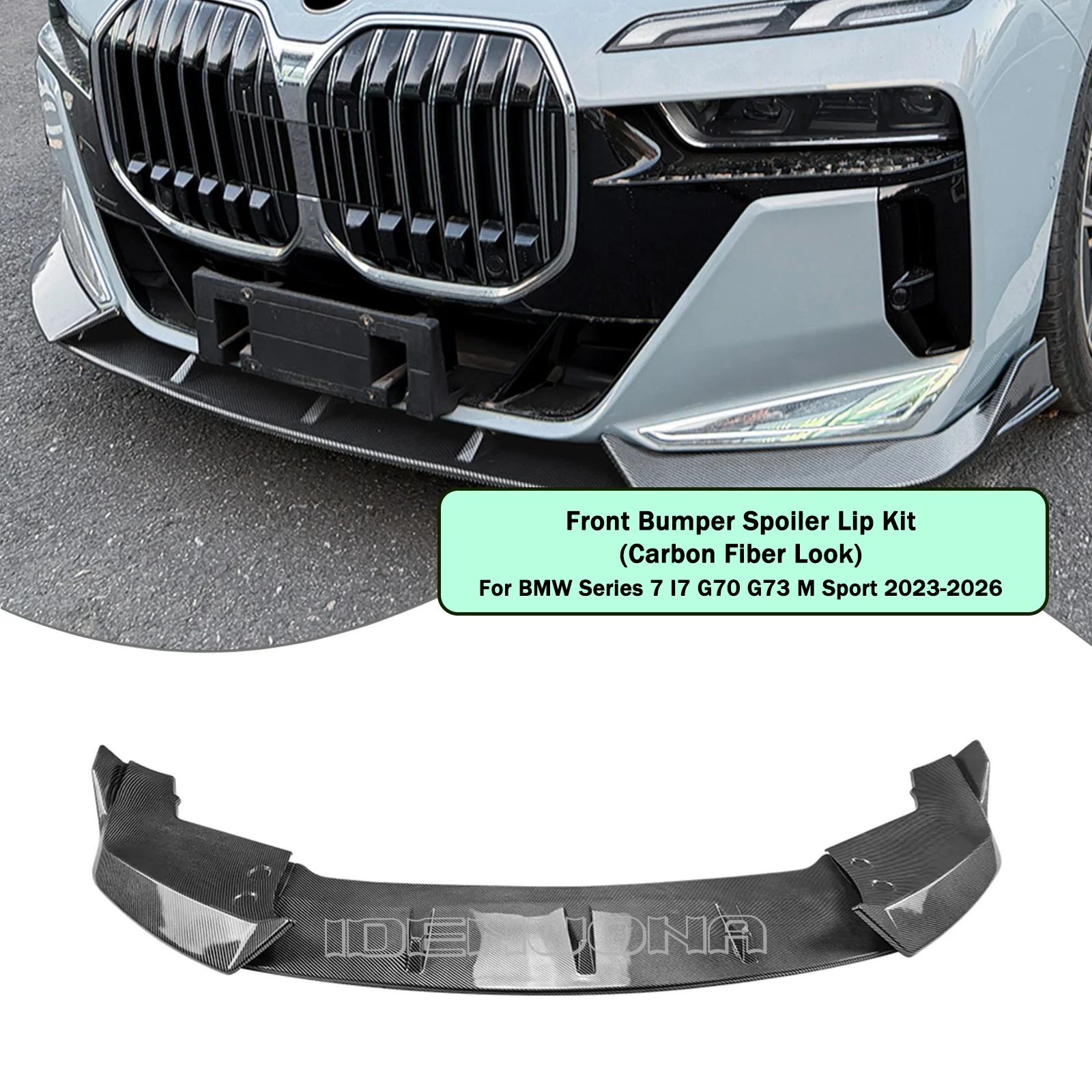 

Front Bumper Spoiler Lip Lower Splitter Blade For BMW 7 Series i7 G70 G73 M Sport 2023