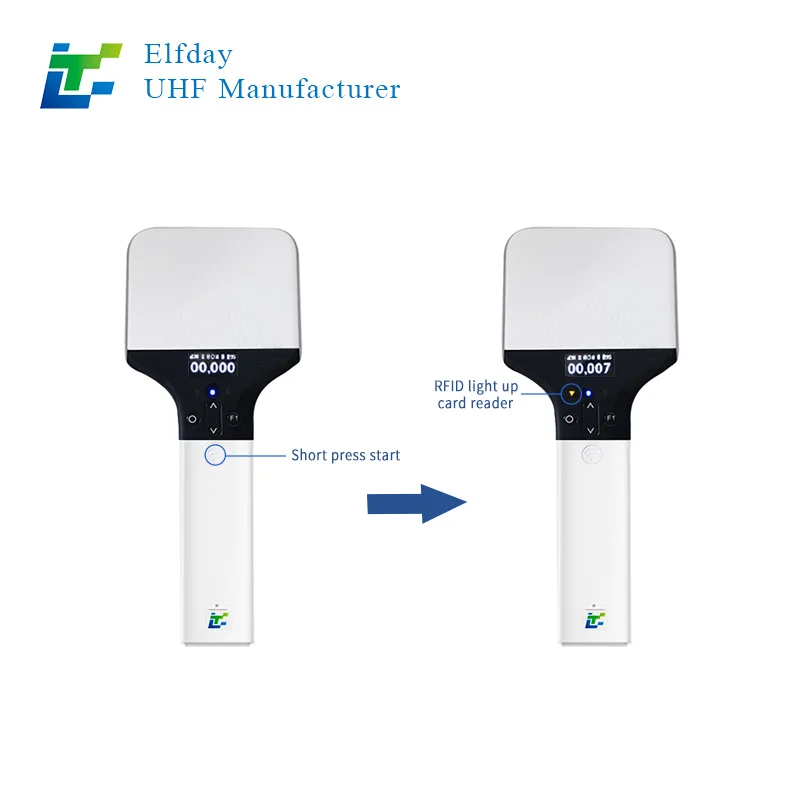 860-60MHz Long-Range Ultra-Light UHF RFID Reader for Inventory Warehouse Jewelry Inventory Scanner