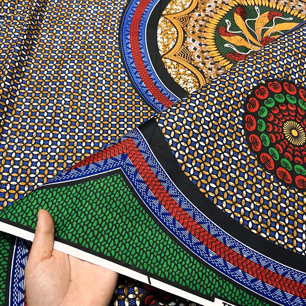 Neue Heiße Verkauf Afrikanischen Wachs Stoff Nigerianischen Ankara Block Drucke Batik Hohe Qualität Nähen Tuch