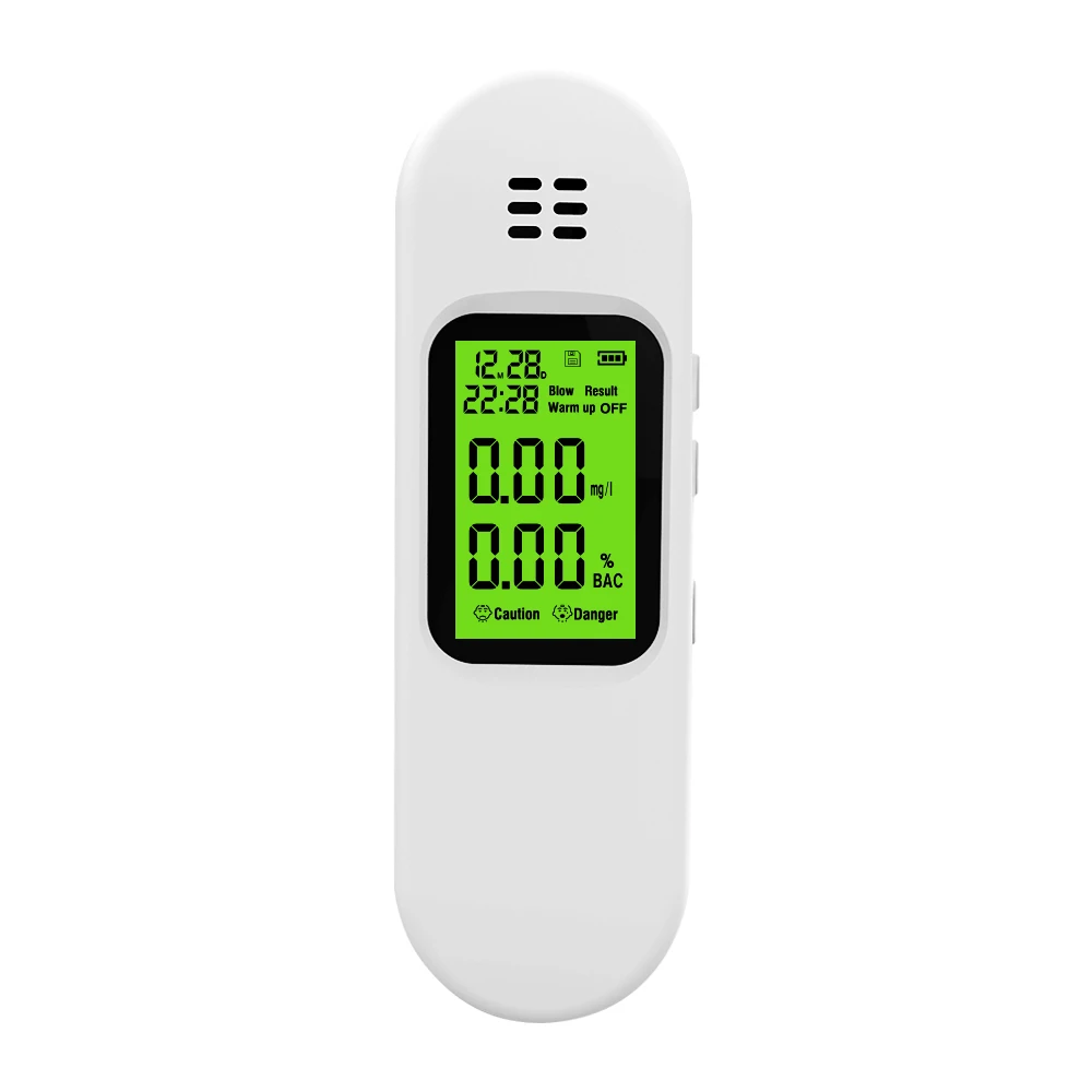 Testador de respiração portátil testador de álcool display led testador de bafômetro de álcool com luz traseira detector de álcool 1 ano de garantia