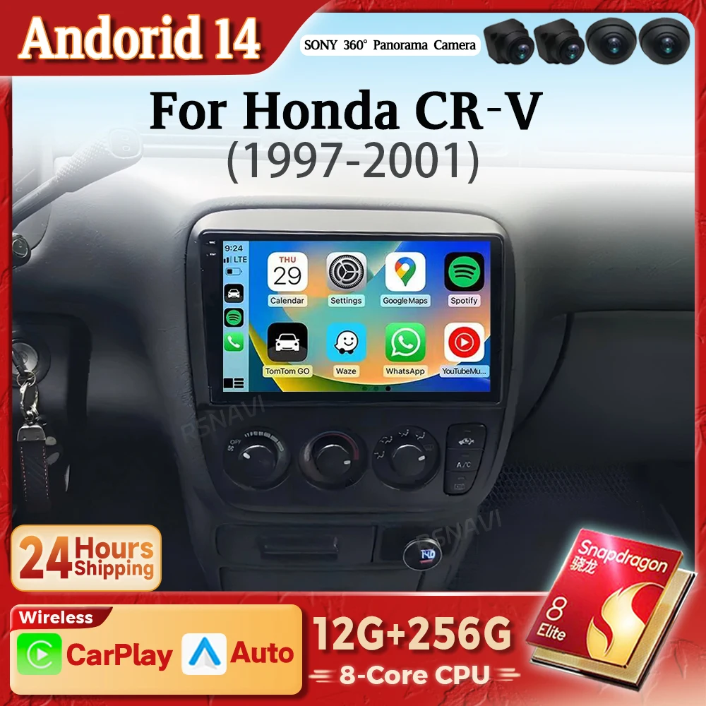 

Android 14 Carplay Auto 2K Screen Car Radio Multimedia Player For Honda CR-V CRV 1997 - 2001 Autoradio GPS Stereo 2din Head Unit