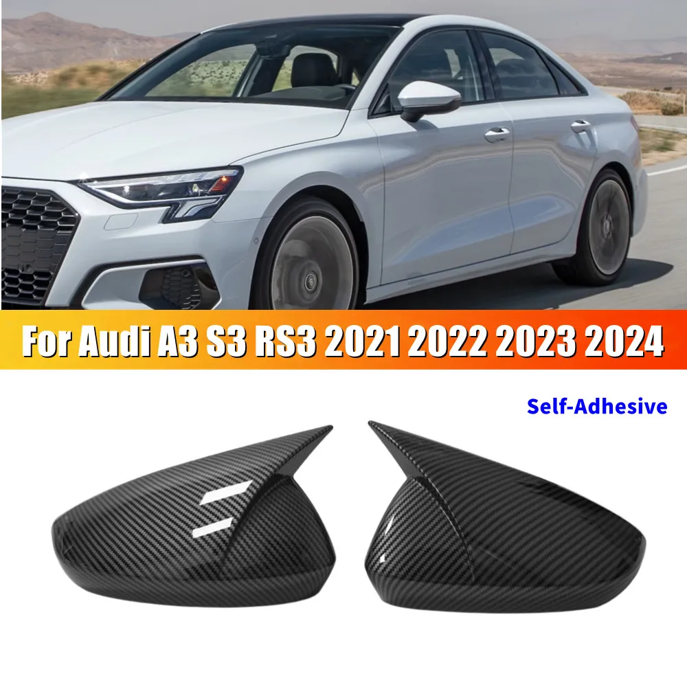 

2 шт. для LHD Audi A3 S3 RS3 2021-2024 без Lane Assist, боковое зеркало заднего вида, крышка крыла, наружная отделка двери, украшение автомобиля